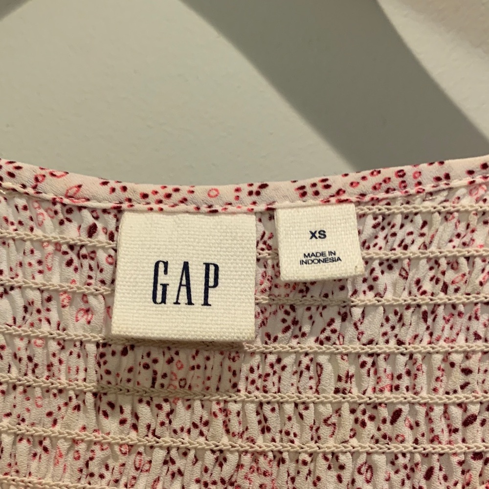 GAP Light Pink Patterned High-Low Sleeveless Dress with Coral Hem - Picture 2 of 5
